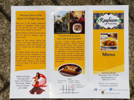 Rayhoon Persian Eatery menu