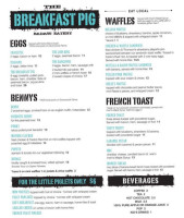 The Breakfast Pig Badass Eatery menu
