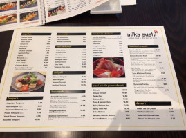 Mika Sushi menu
