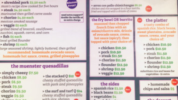 Taco Tuesdays menu