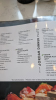 Jordan Sushi menu