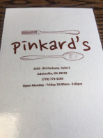 Pinkard's menu