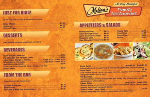 Melina's Family Restaurant menu