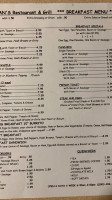 Jan's And Grill menu