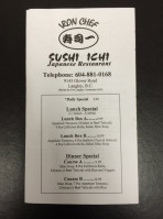 Sushi Ichi Japanese Restaurant menu