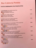Cafeteria Pizzeria Arepera Pirdula Abades menu
