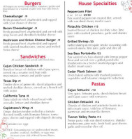 Capistrano's Trattoria menu