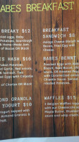 Babes In The Woods menu