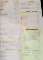 Chen's Restaurant menu