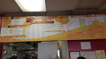 The Best Wings menu