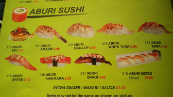Yume Sushi menu