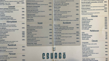 Csurgó Étterem menu