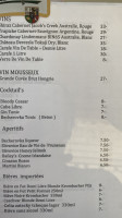 Bohemia menu