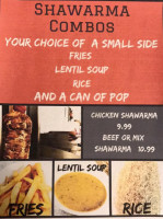 Kabab And Shawarma Inc menu