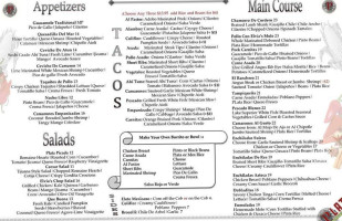 Plata Taqueria Cantina menu