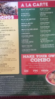 Jason's Mexican menu