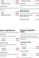 Salty's Fish & Chips menu