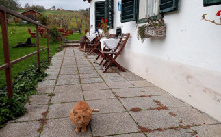 Judit Borosház Buschenschank outside