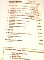 Bali menu