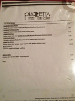 Piazzetta Trattoria menu