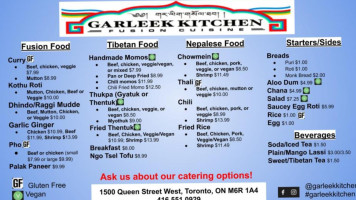 Garleek Kitchen menu