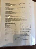 The Chowder House menu