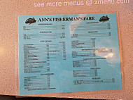 Ann’s Fisherman's Fare menu