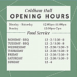 Coldham Hall Tavern menu