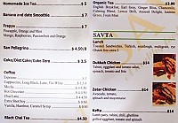 Savta Cafe and Restaurant menu