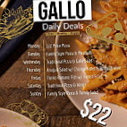 Gallo Coal Fire Kitchen menu