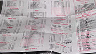 Number One Chinese Food menu