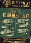 Golden Valley Brewery And menu