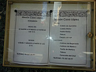 Meson Casa Lopez menu