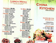 China Kitchen menu