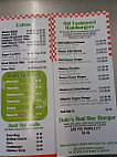 Dales Burgers menu