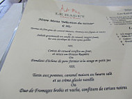 Chateau le Haget Restaurant menu