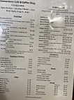 Cornerstone Cafe Coffee Shop menu