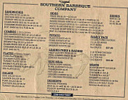 The Southern Barbeque Co. menu