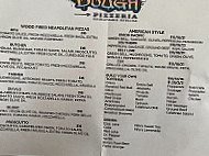 Dough Pizzeria menu
