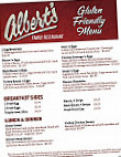 Albert's Family Restaurants menu