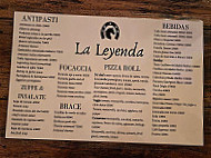 La Leyenda De L'antico Forno menu