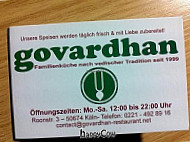 Govardhan menu