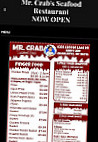 Mr. Crab menu