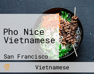 Pho Nice Vietnamese