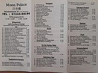 China Moon Palace menu