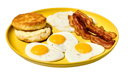 Three Egg Breakfast Plate