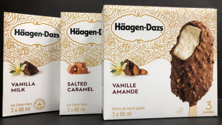 Haagen Dazs 3 Ice Cream Bars