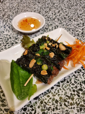 Grilled Beef Betel Leaf Skewers