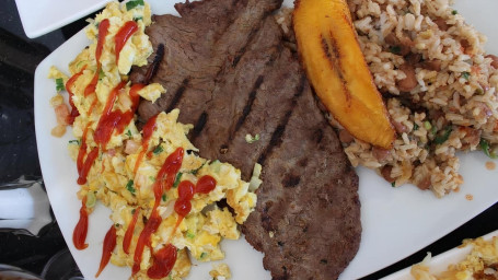 Mixed Rice And Beans W/ Grilled Steak