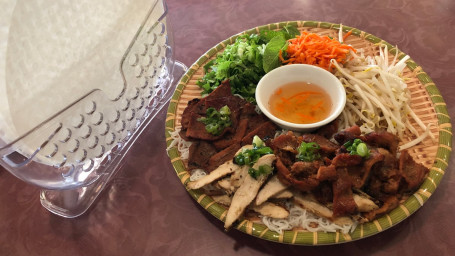 32. Grilled Marinated Pork Wrap And Roll Banh Hoi Thit Nuong